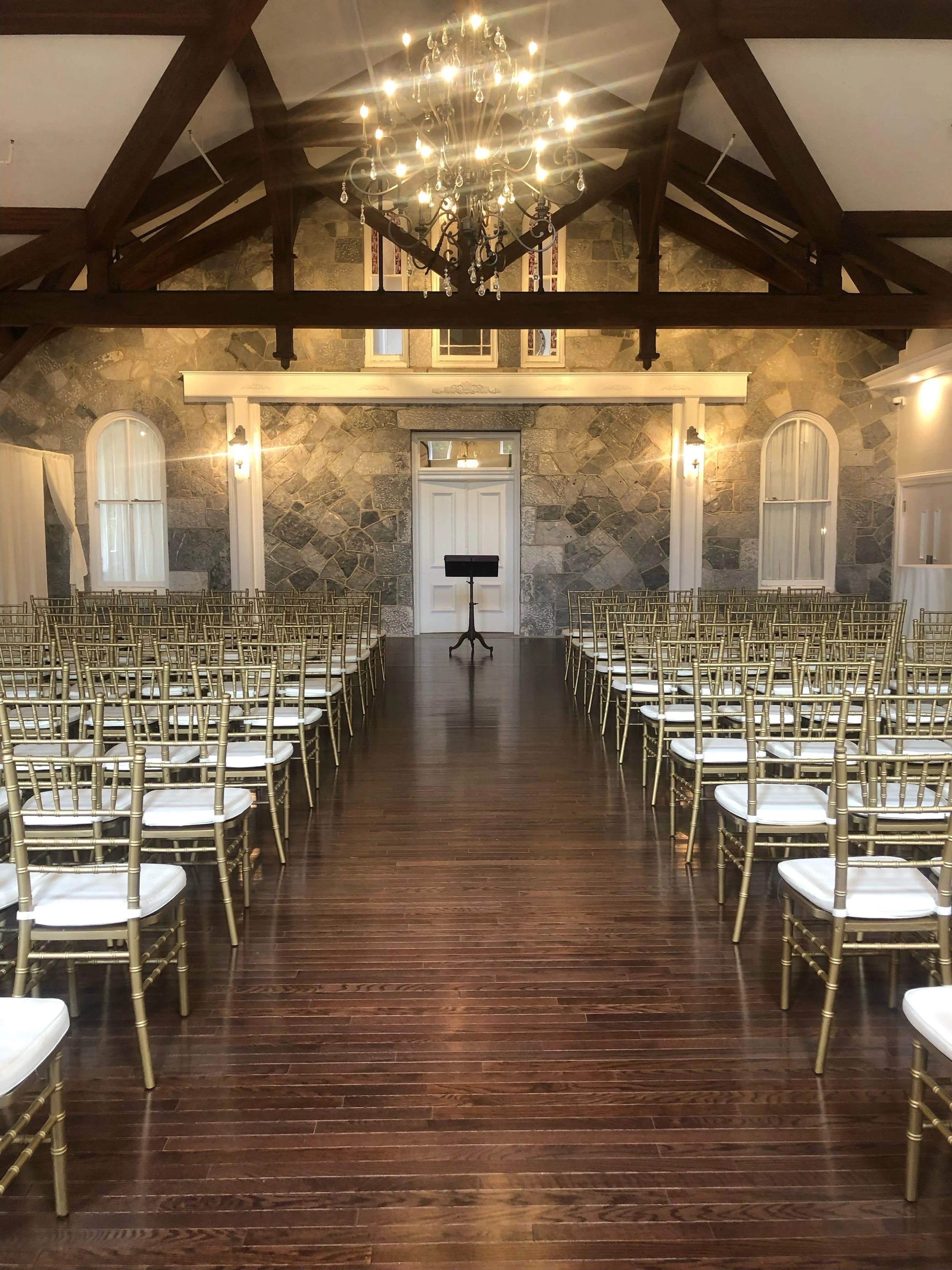 Ceremony Ballroom to Stone Wall