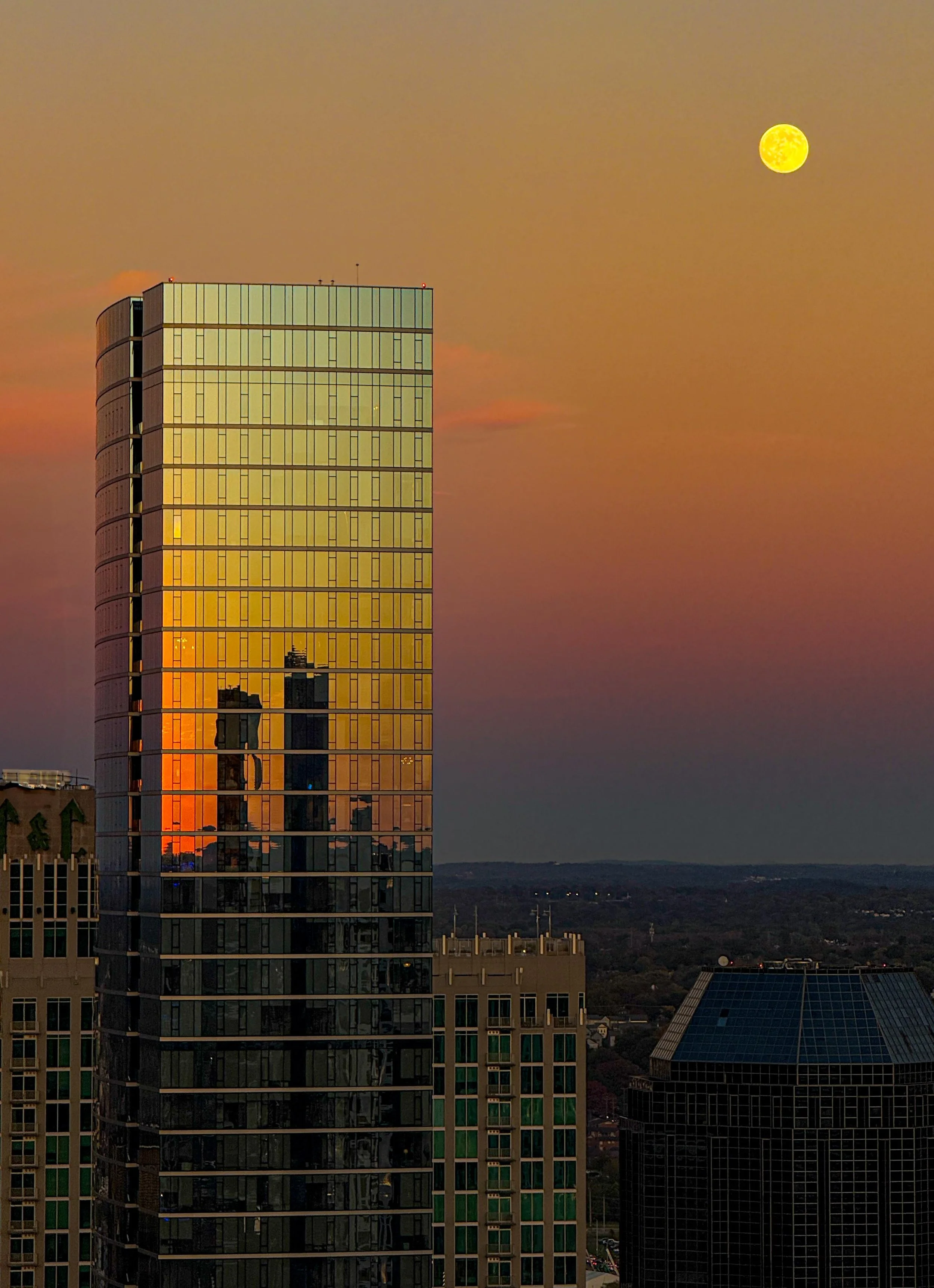 Drone Moon Photo of the 505 Building in Nashville