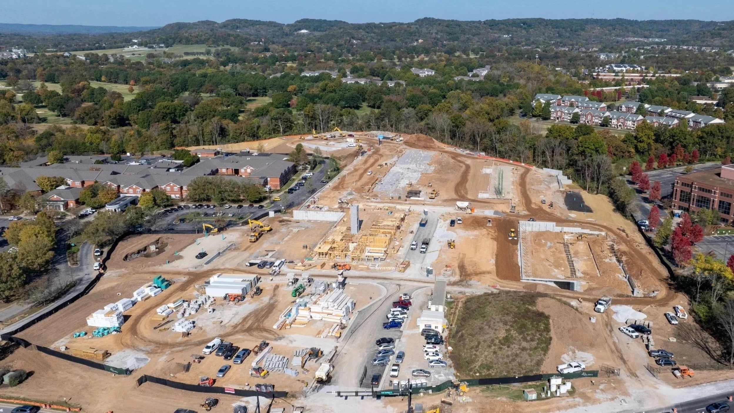 Nashville Drone Co Construction Photo Ellison Cool Springs