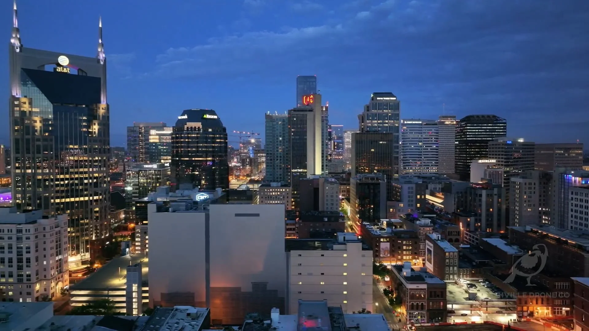 Nashville Drone Co Nashville skyline