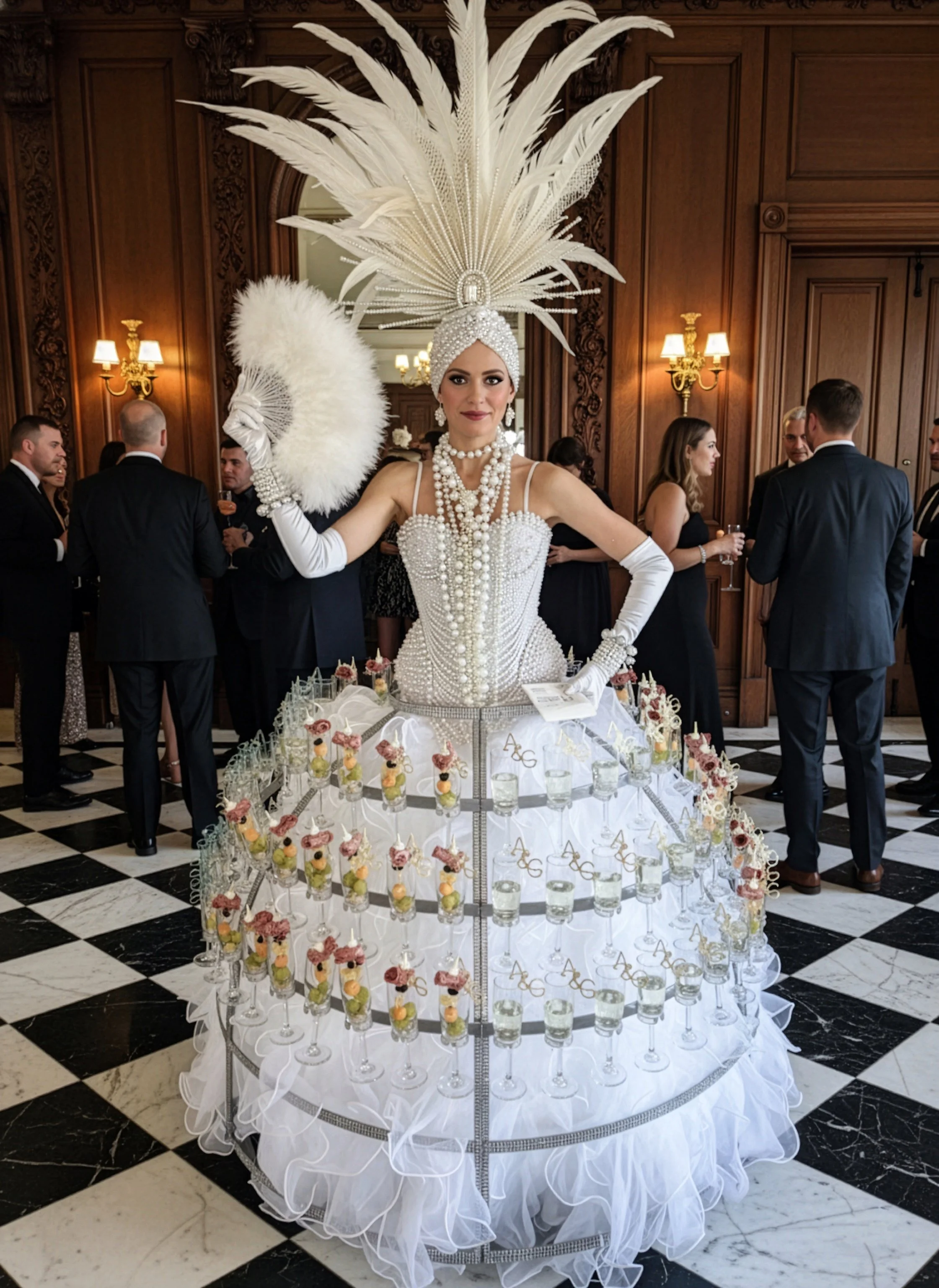 Strolling Champagne Diva: Pearl SHowgirl