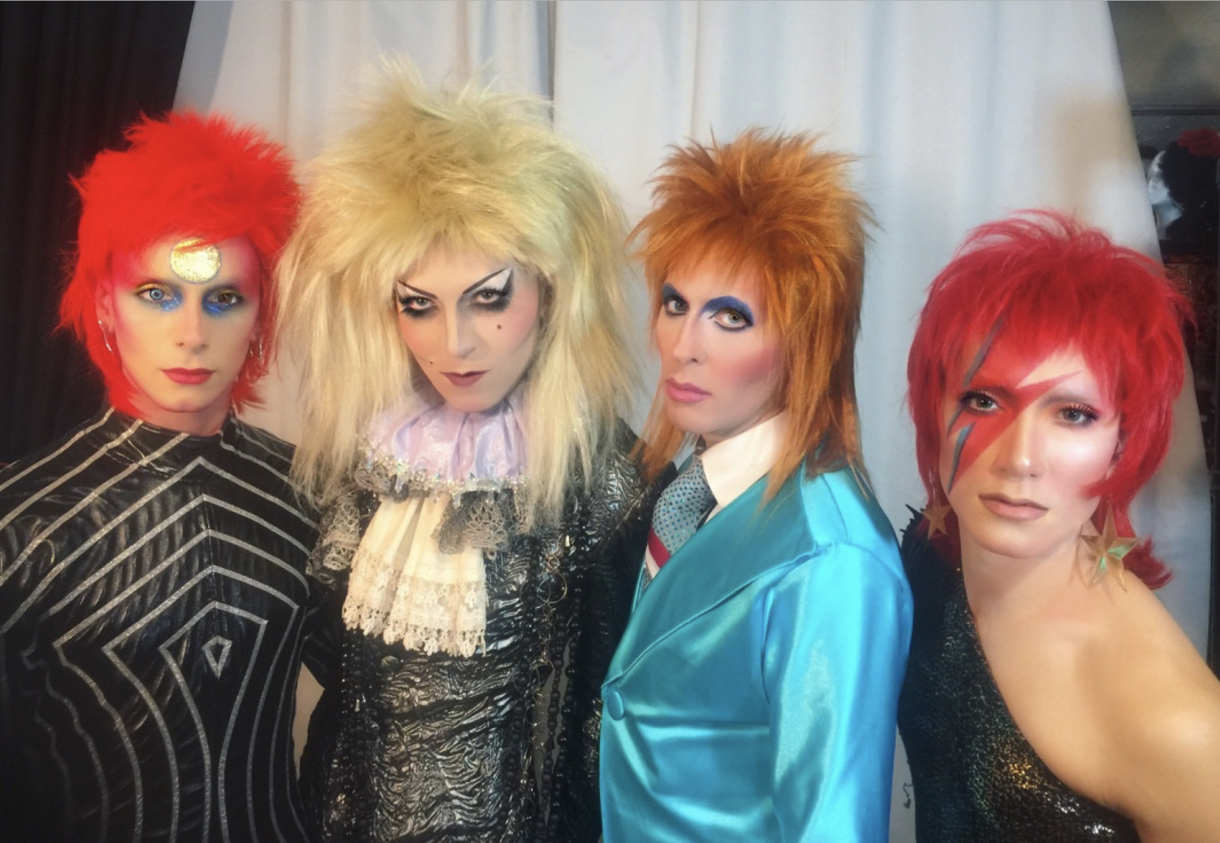 David Bowie Lookalikes Appear at East Village Hidden Hotspot. There is  Life on Mars said Bowie, - Exquisitely costumed performers for parties and  events. Screaming Queens - Exquisitely costumed performers for parties