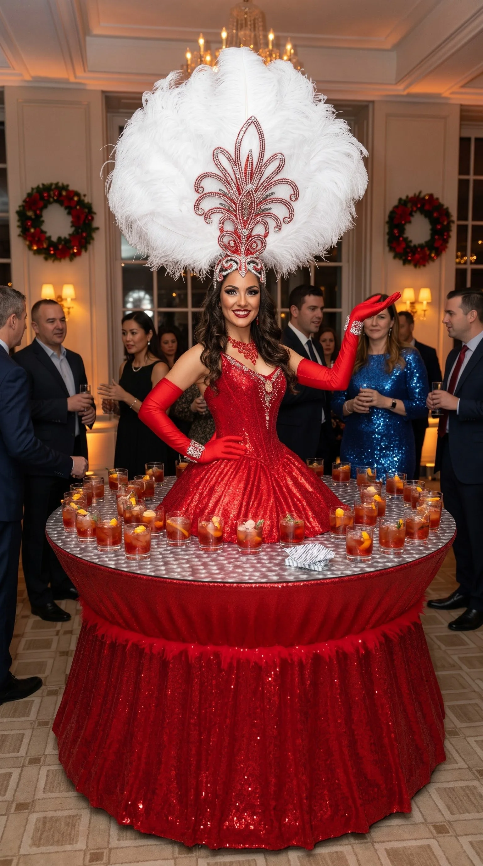 Strolling Table: Holiday Showgirl