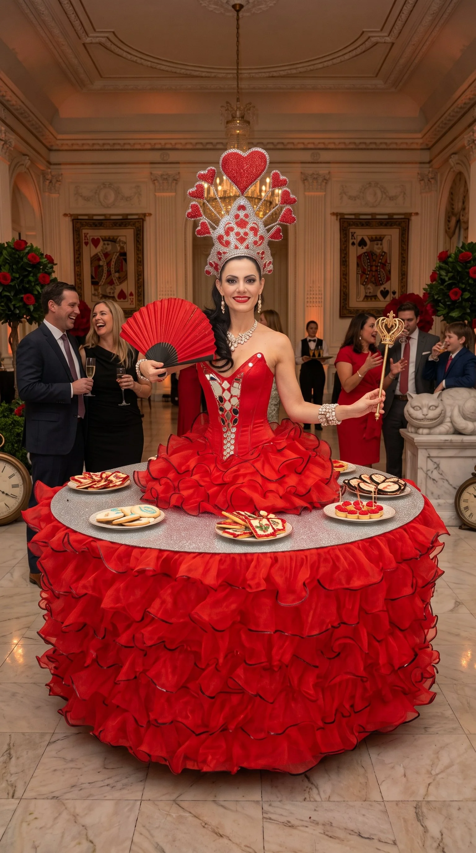 Strolling Table; Queen of Hearts
