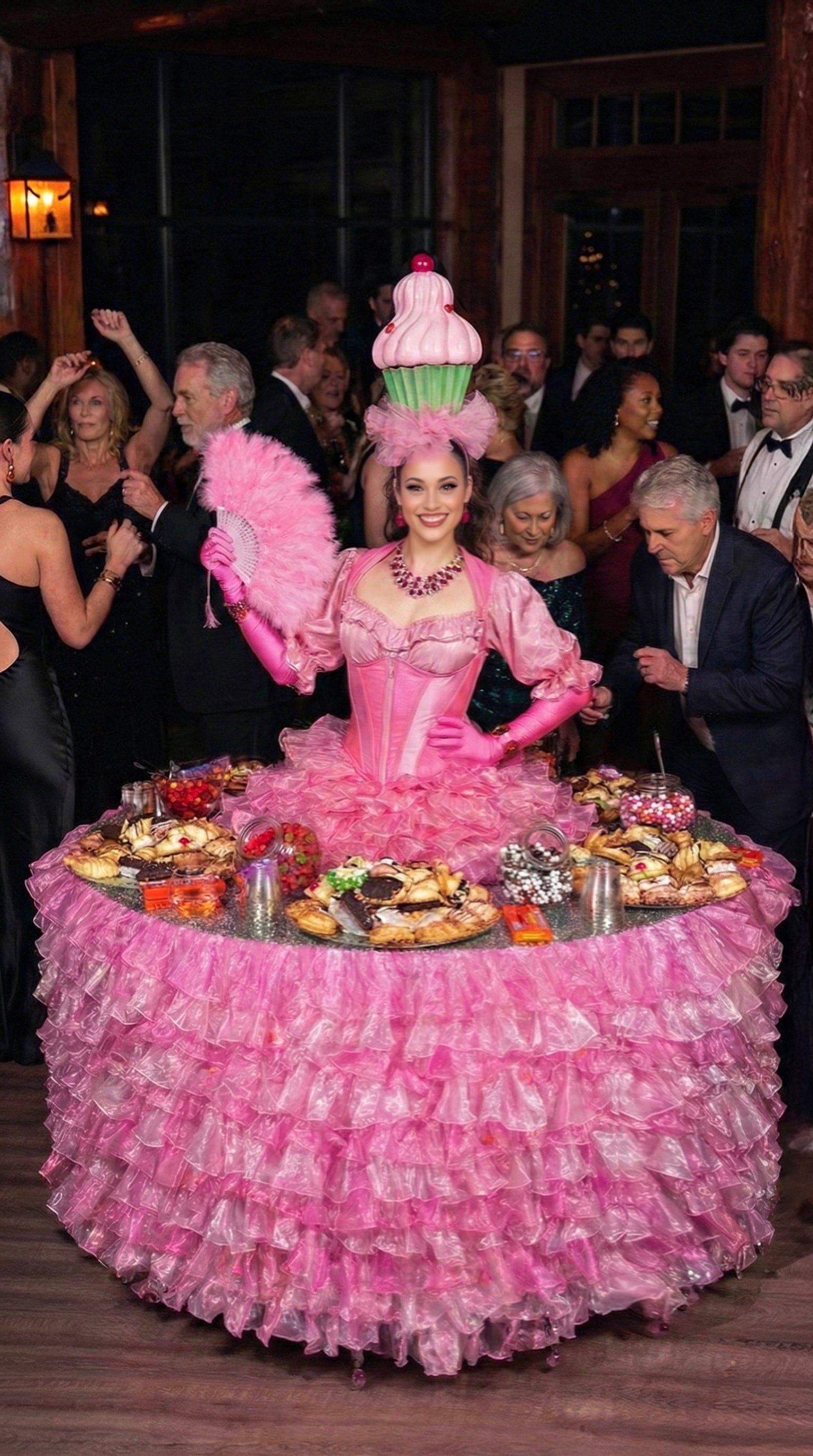 Strolling Table: Pink and Green Cupcake