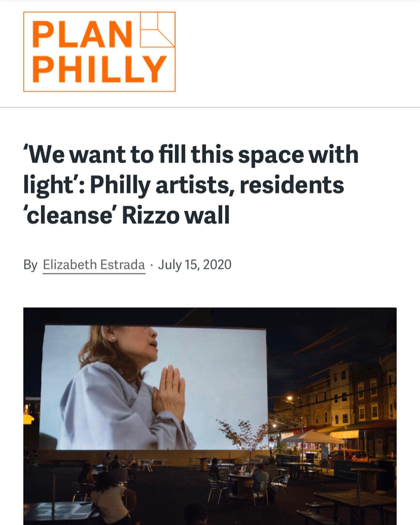 Check out the recent @whyy @planphilly article about our team of artists coming together to #CLEANSE the former #Rizzo mural site in South Philadelphia. Read the full article in our bio link. 👆🏼#bellavista #9thStreetMarket #publicart #contemporarya