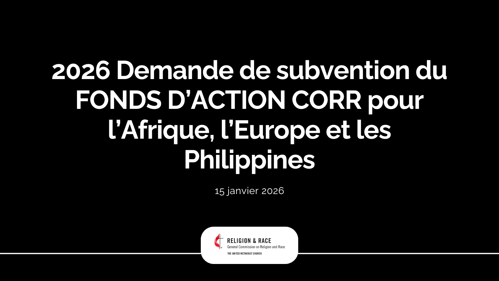 2026 Demande de subvention du FONDS D’ACTION CORR pour l’Afrique, l’Europe et les Philippines