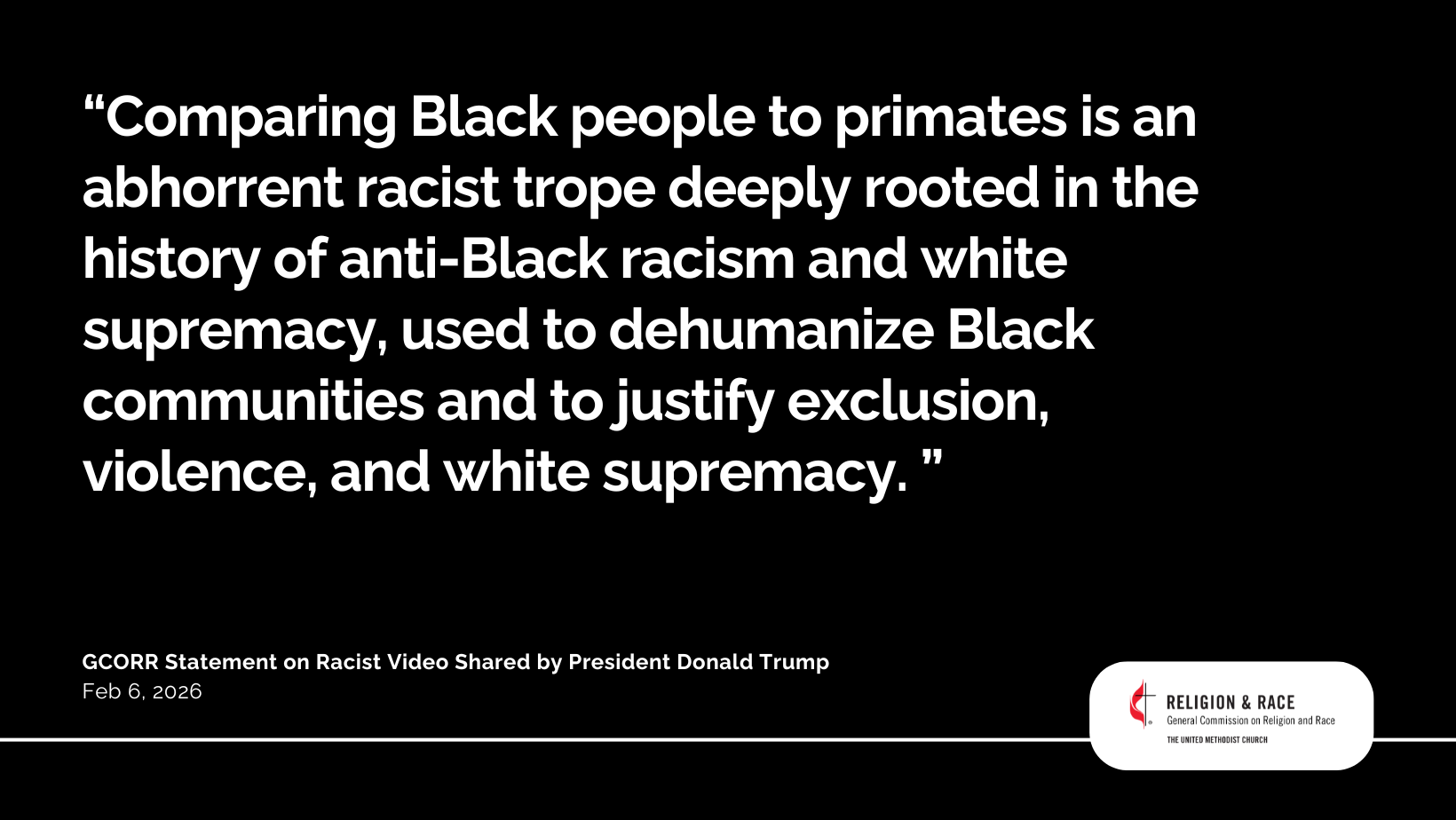 GCORR Statement on Racist Video Shared by President Donald Trump&nbsp;