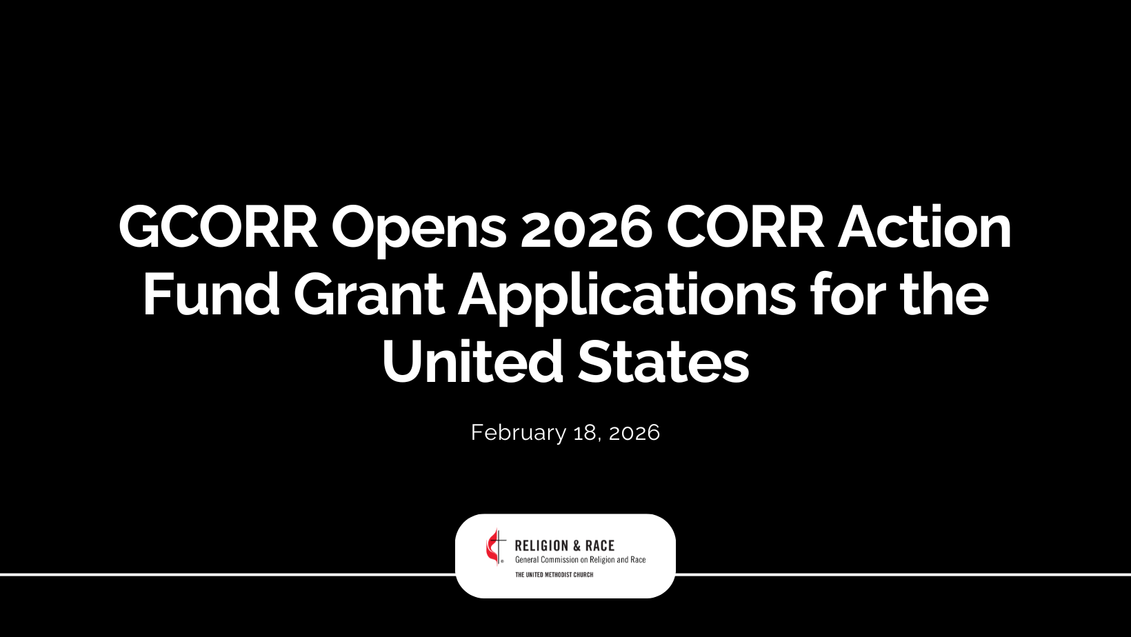 GCORR Opens 2026 CORR Action Fund Grant Applications for the United States