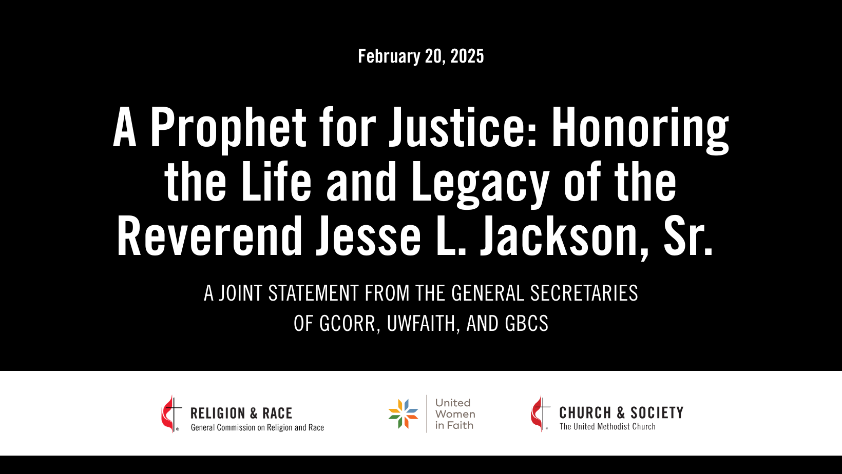 A Prophet for Justice: Honoring the Life and Legacy of the Reverend Jesse L. Jackson, Sr.&nbsp;