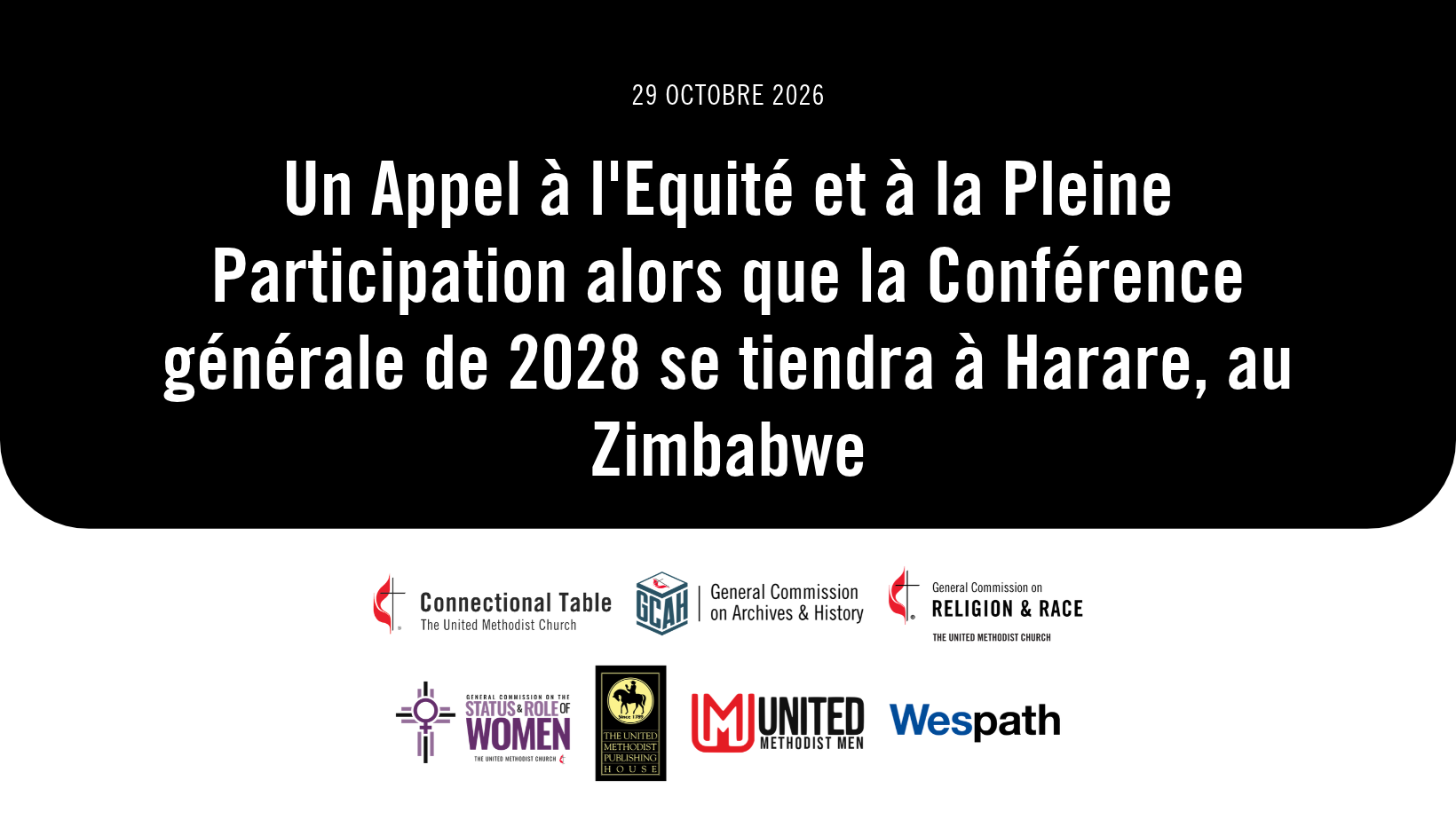 Un Appel à l'Equité et à la Pleine Participation alors que la Conférence générale de 2028 se tiendra à Harare, au Zimbabwe
