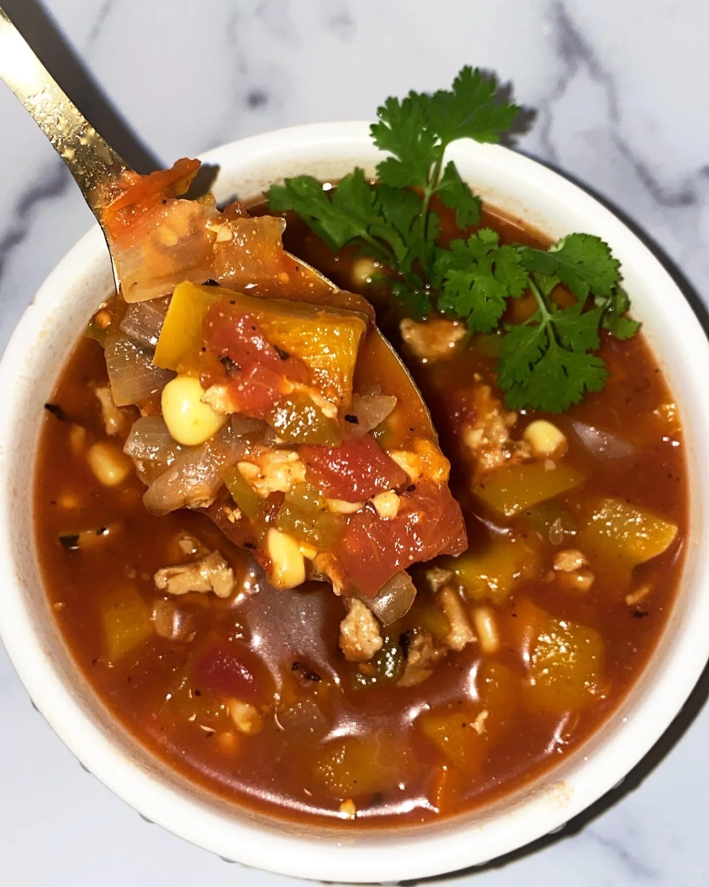 Delicata Squash Green Chile Turkey Soup