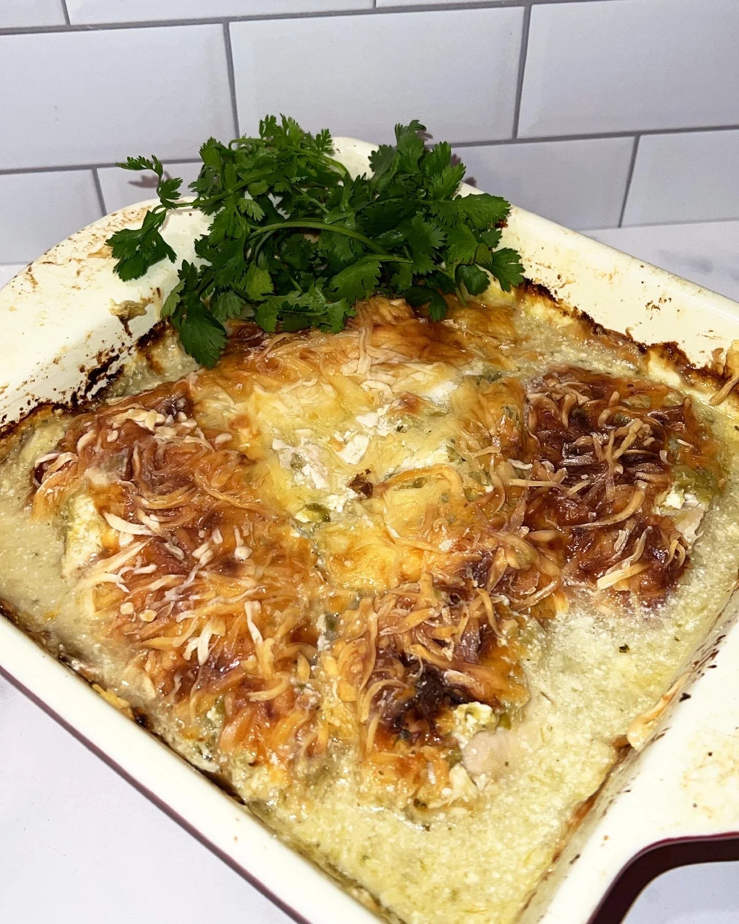 Salsa Verde Chicken Casserole