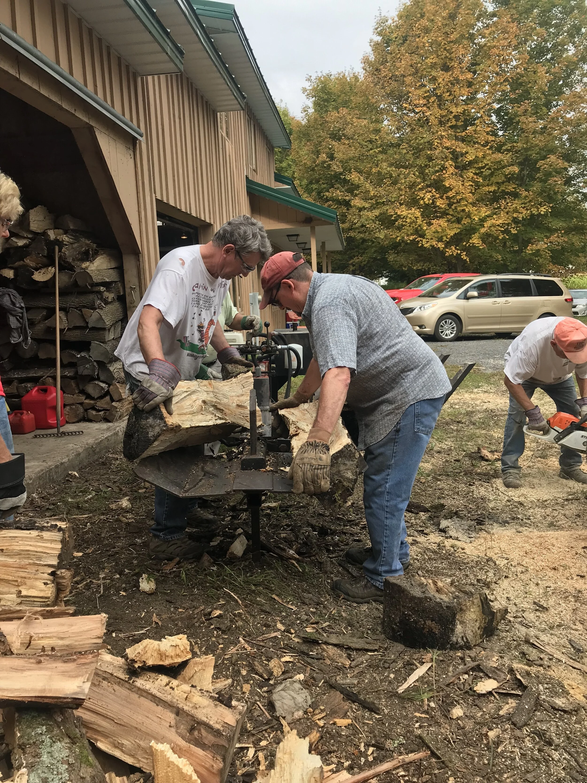 Splitting wood, 2019
