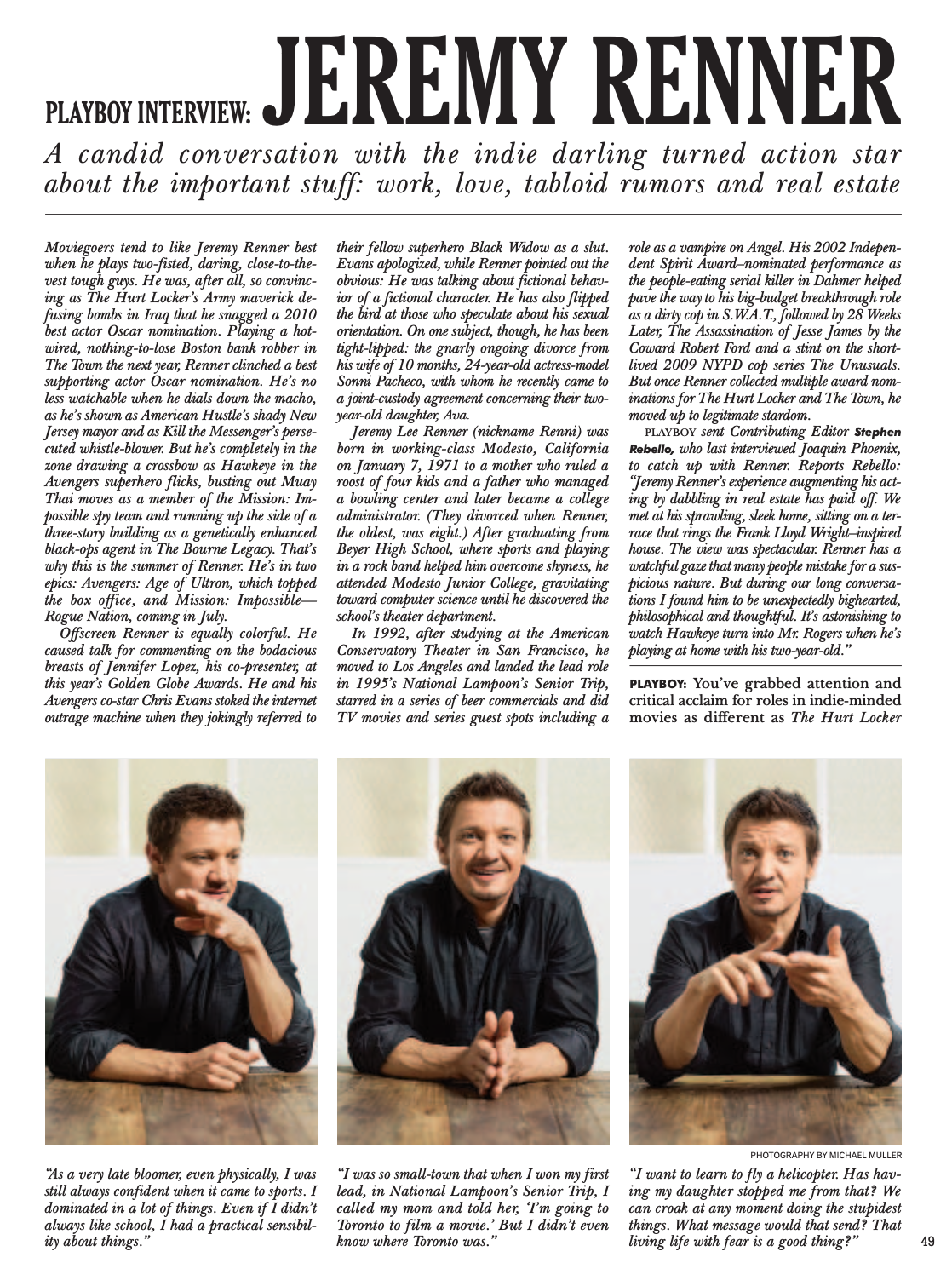 Interview: Jeremy Renner