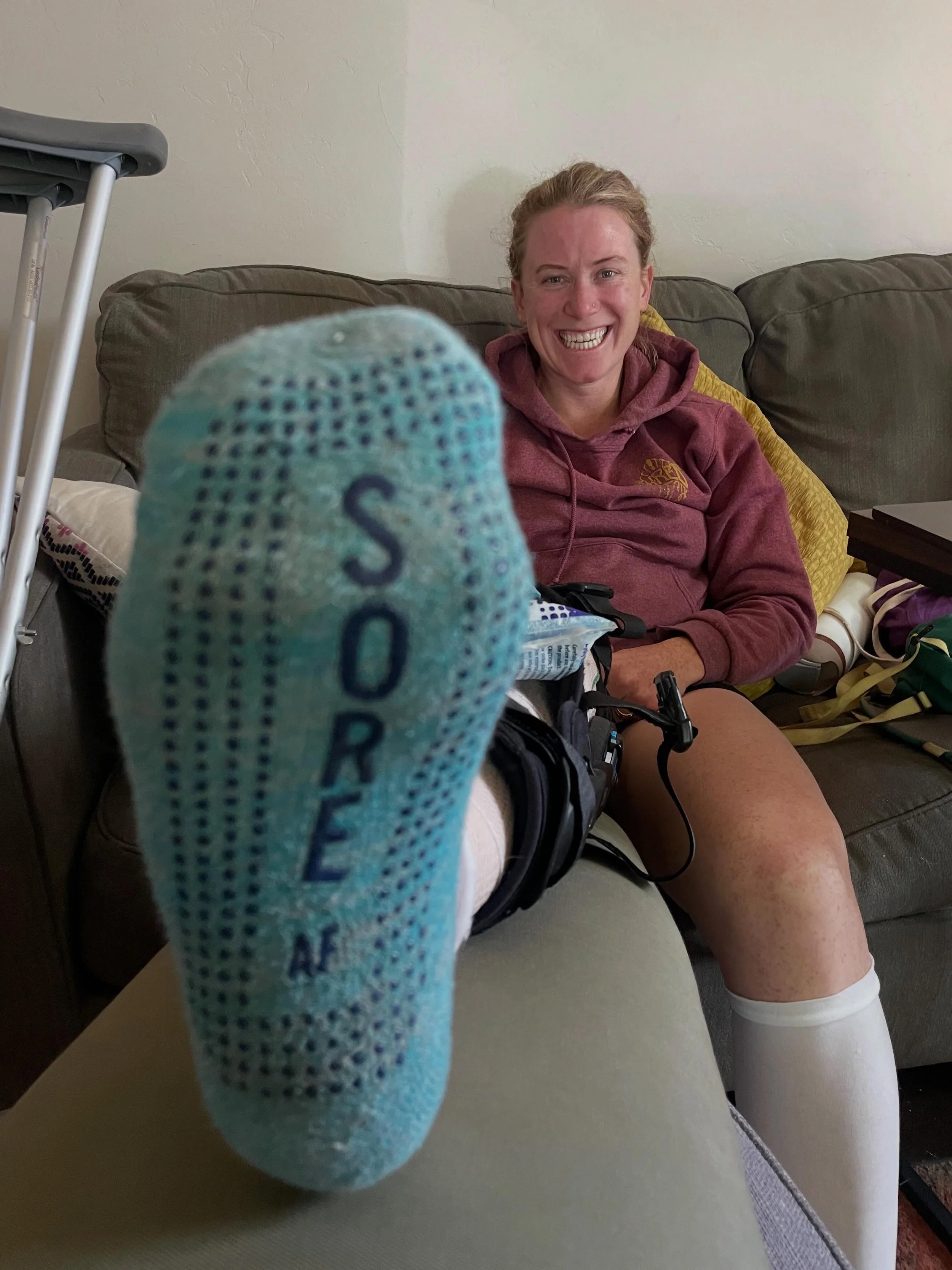 One year ago I was in surgery for an ACL /meniscus reconstruction. I spent over 2 months on crutches, and 6 weeks with my leg locked straight. 6 months ago I had a second surgery, back to crutches, and 4 weeks in a knee bending machine &ldquo;up to 2