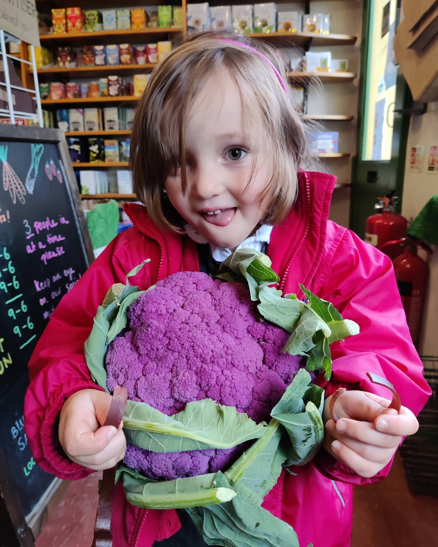 Fussy veg eaters? We recommend purple cauliflower. Autumn veg looking unreal!

Open 9am - 6pm every day except Thursdays and Sundays. Fresh organic fruit and veg, wholefoods, vegan samosas and bhajis, @bluebirdbakeryyorkshire sourdough, @acorndairy o