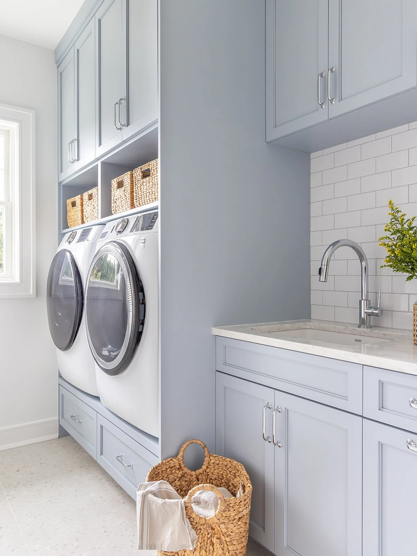 Calm, organized, and effortlessly beautiful &mdash; because everyday spaces deserve great design too. 🤍
.
.
.
#InteriorDesign #LaundryRoomInspo #CustomCabinetry #LongIslandDesigner #DawnInteriors #LightAndBright #LaundryRoomGoals #TransitionalDesign