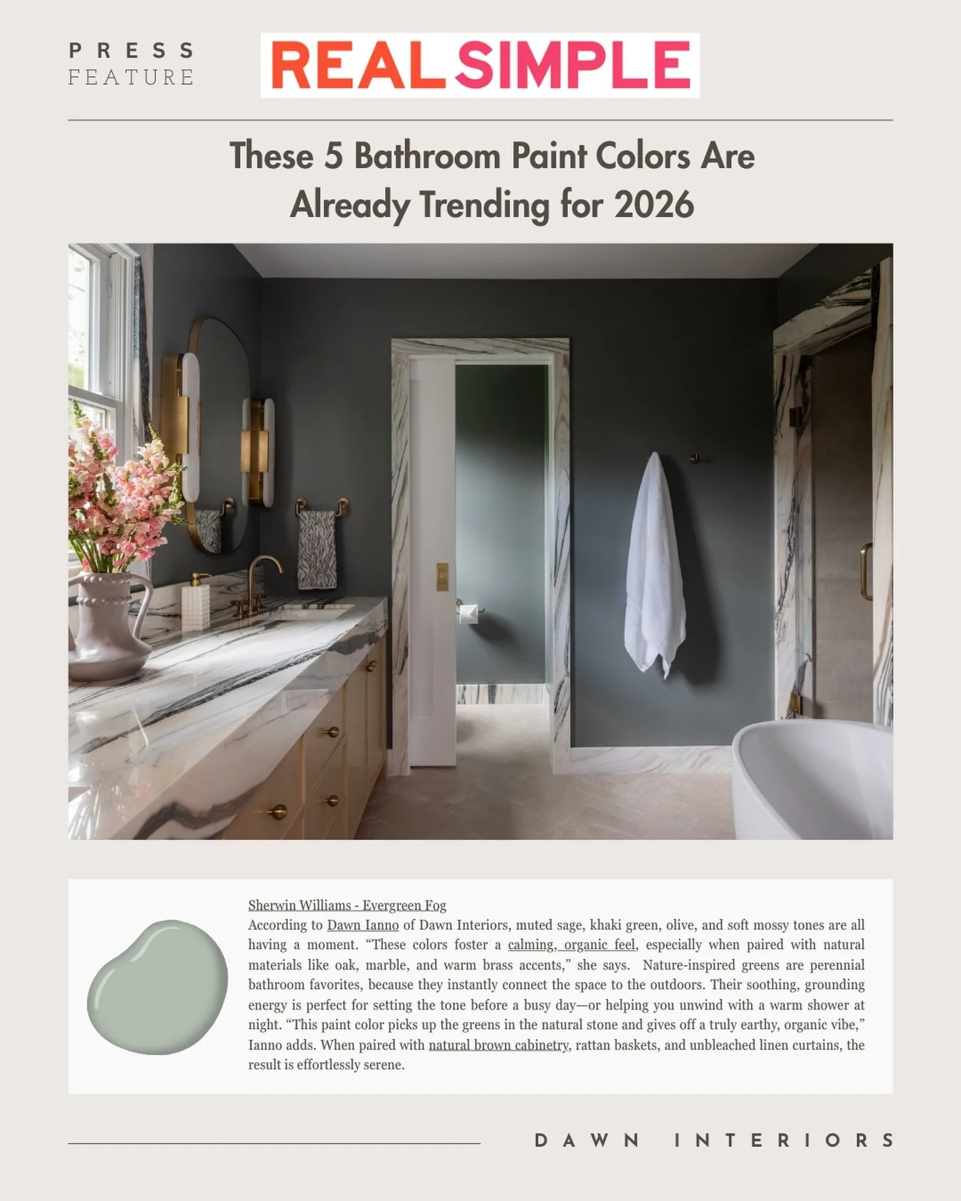 Featured in @real_simple check out the latest paint colors for 2026 🌟
.
.
.
#paint #trending #paintcolors #2026 #hometrends #bathroom #bathroominspo #bathroomdesignideas #bathroominspo #bathroomgoals #bathroomideas #interiordesign #interiors #interi