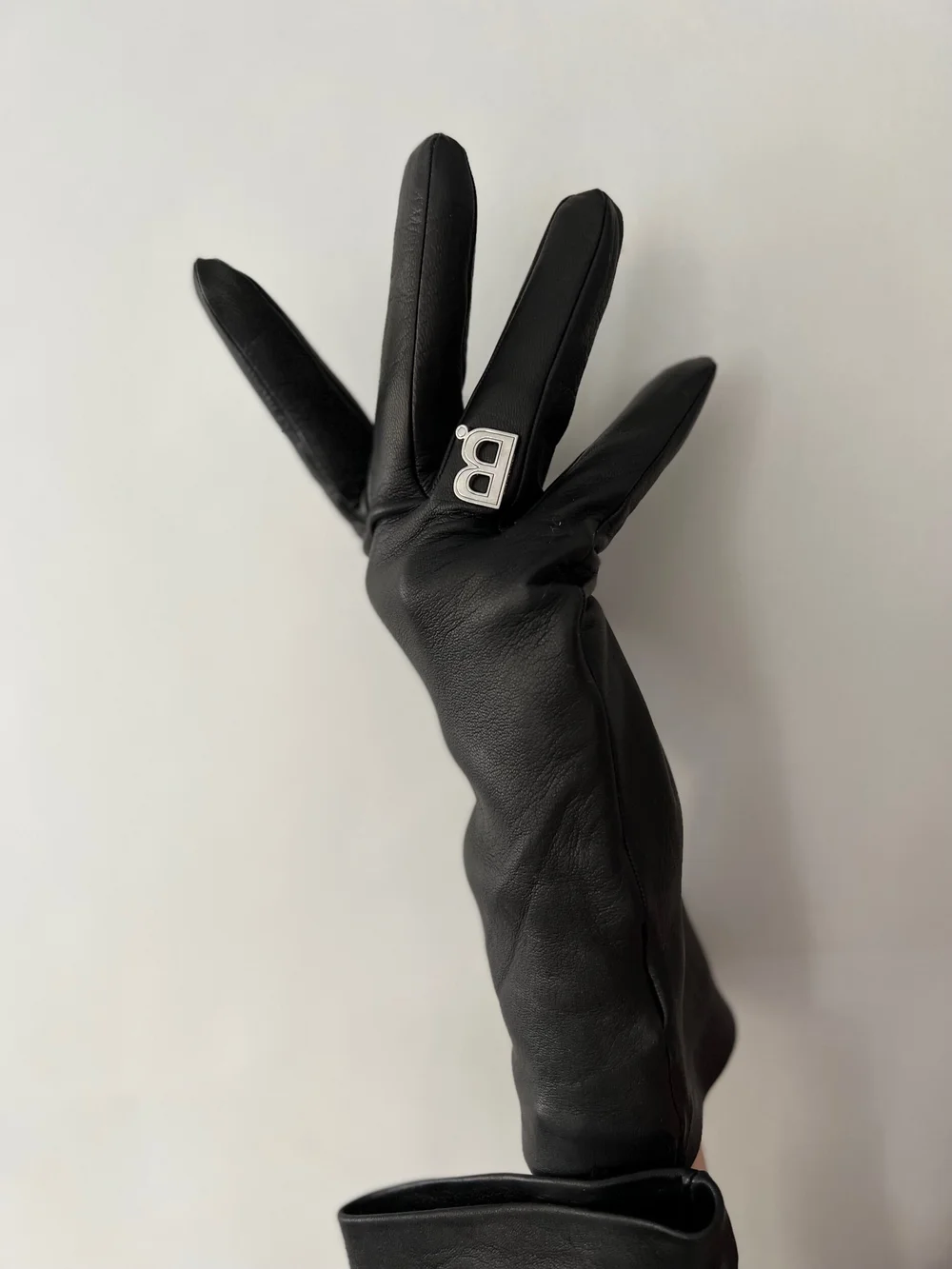 AW 21 Balenciaga Leather Logo Gloves — CONSUMED