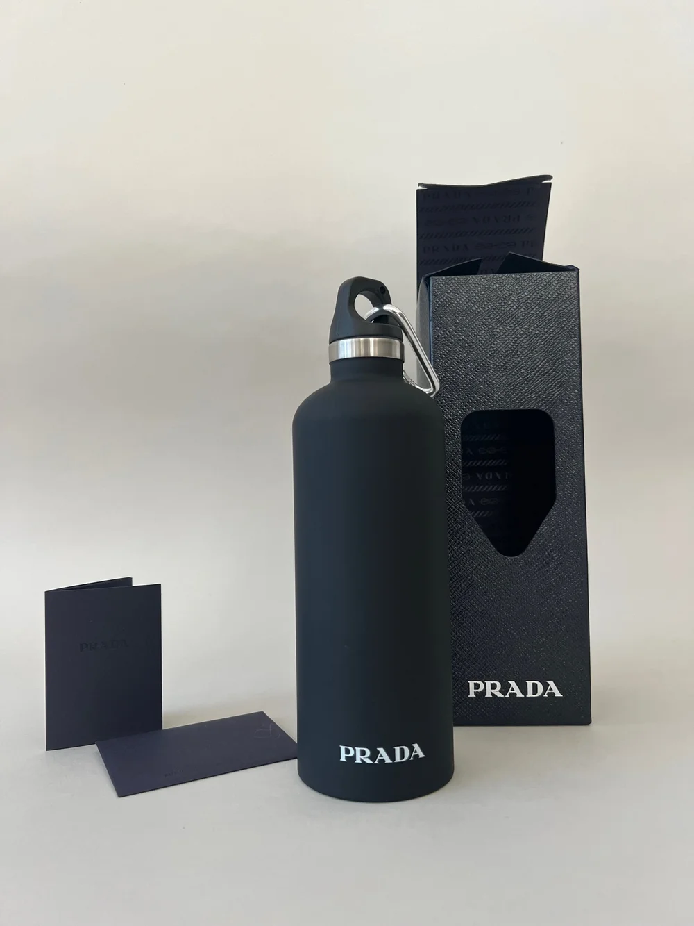 Prada Signature Chrome Thermal Stainless Steel Water Bottle — CONSUMED