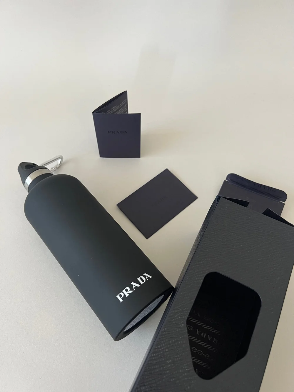 Prada Signature Chrome Thermal Stainless Steel Water Bottle — CONSUMED