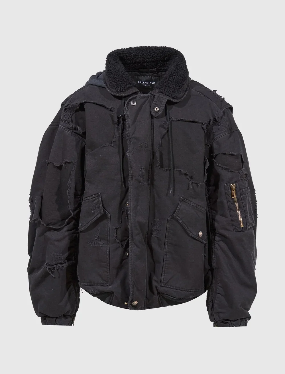 Balenciaga SS22 Destroyed Bomber Jacket — CONSUMED