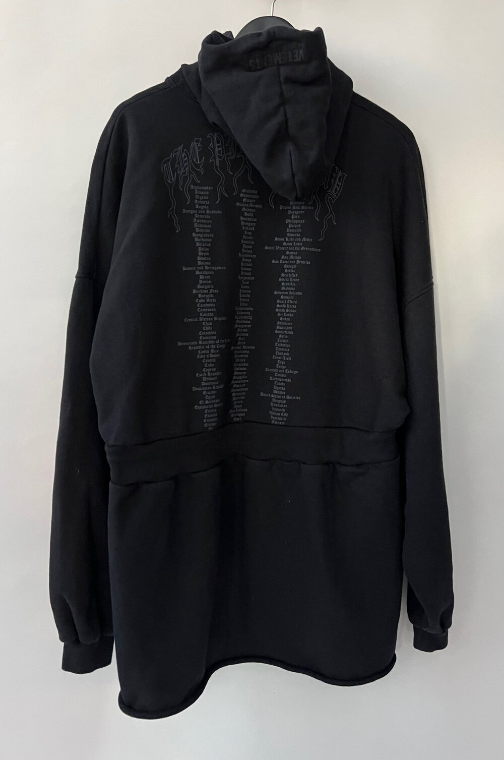 Vetements Pirate Bay Print Hooded Cotton Dress — CONSUMED Vetements Pirate Bay Print Hooded Cotton Dress — CONSUMED