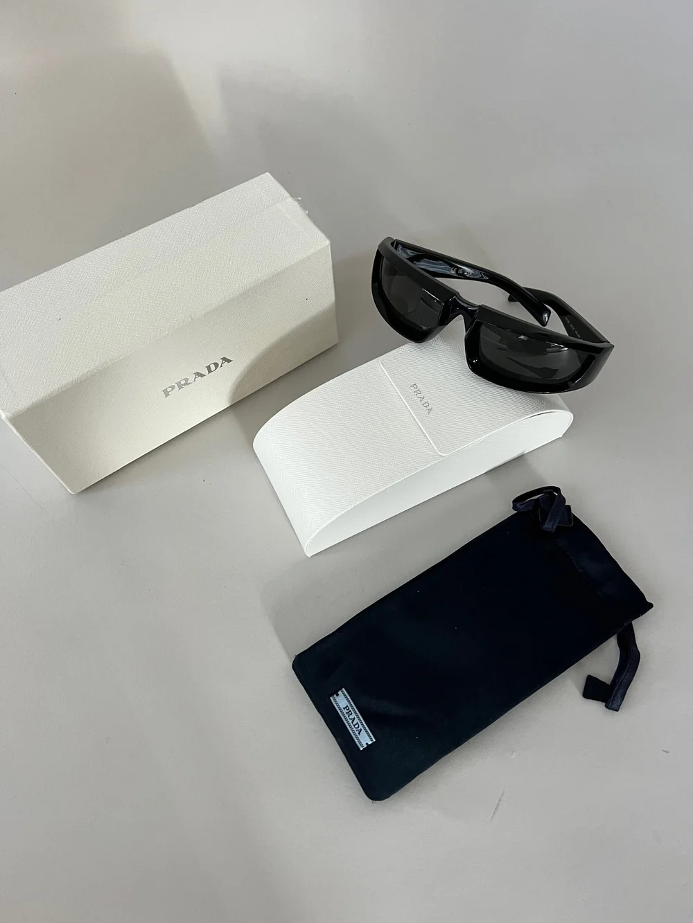 小物 PRADA 24AW RUNWAY SUNGLUSS PRADA RUNWAY RECTANGLE-FRAME 55MM SUNGLASSES 