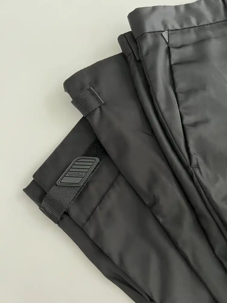 Prada Nylon Gabardine Track Pants with Velcro Strap — CONSUMED