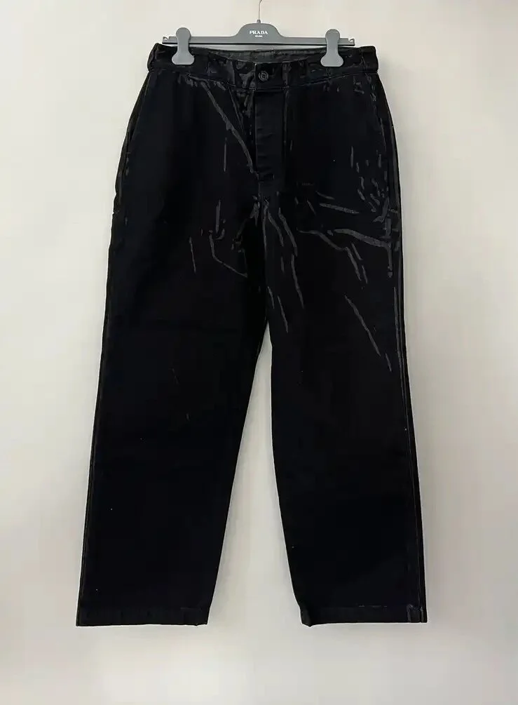 Prada FW18 Overdyed Baggy Denim Pants — CONSUMED