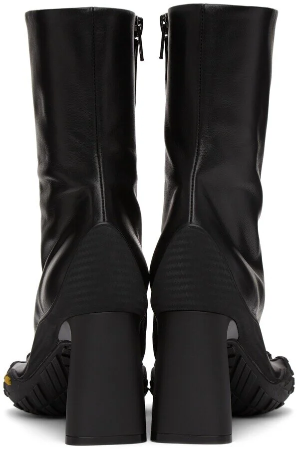 Balenciaga Leather Vibram Five Fingers Heeled Sock Boots — CONSUMED