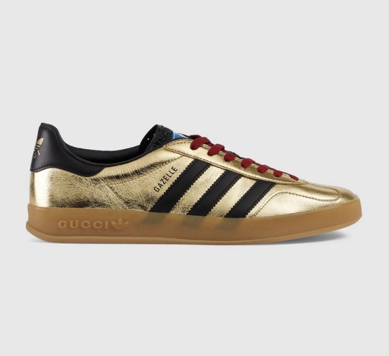 adidas gazelle silver green womens Gucci Burgundy X Adidas Suede Gazelle Sneaker 44  THE CLOSET