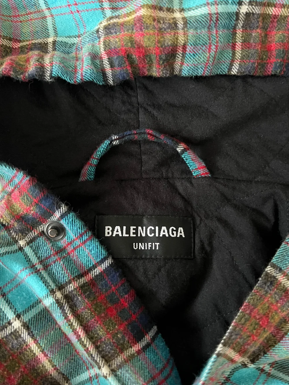 Balenciaga Bleached Cotton Check Flannel Shirt — CONSUMED