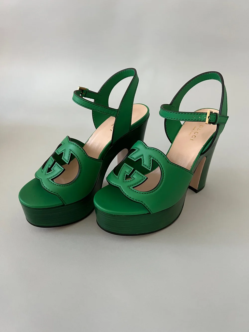 Gucci Interlocking G Sandals in Green — CONSUMED