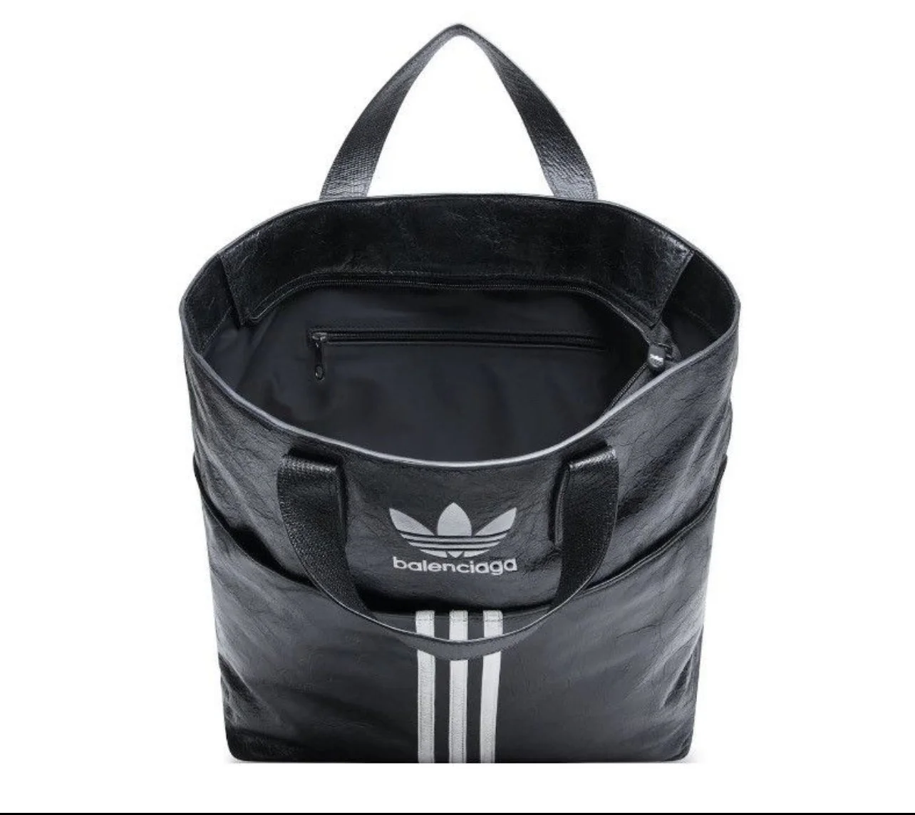adidas × balenciaga トートバッグ ブラック Leather handbag Balenciaga X Adidas Black in Leather - 52308403