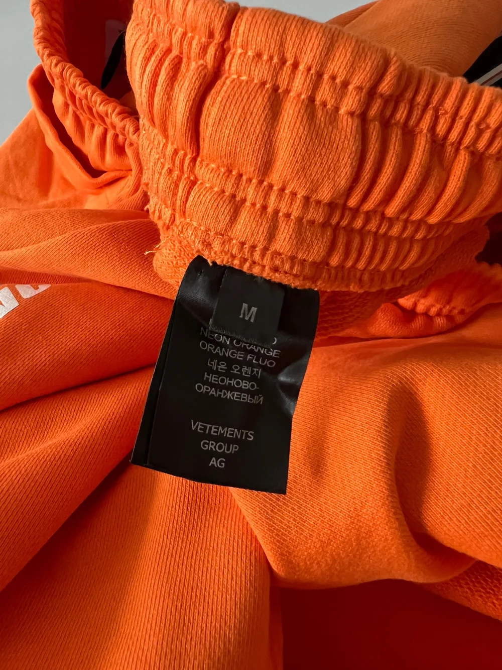 Vetements Hi-Speed Sweatpants in Orange — CONSUMED