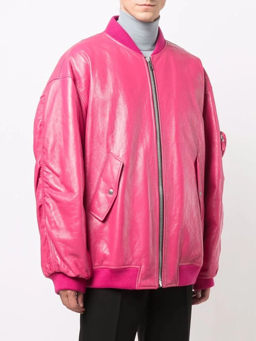【関税＆送料込み】Prada Lambskin Jacket PRADA＊Leather jacket レザージャケット＊送料込 (PRADA/レザー