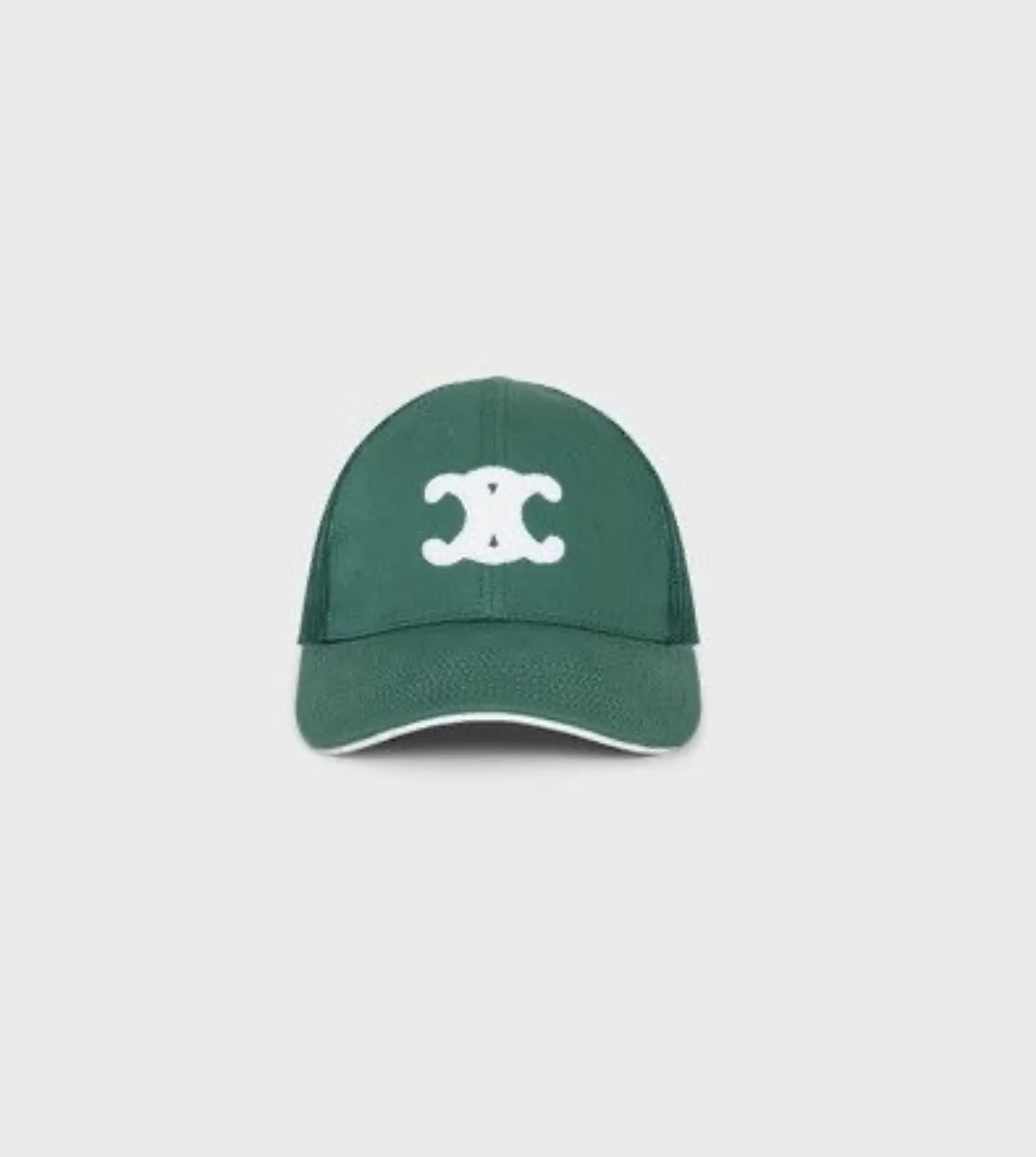 Celine Triomphe Baseball Cap in Green — CONSUMED