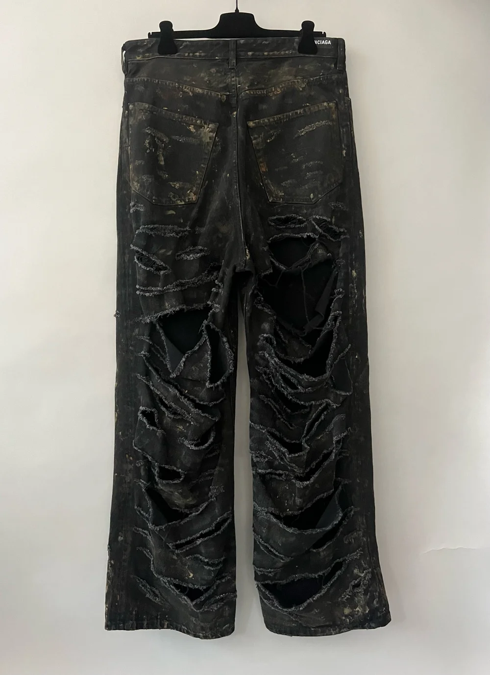 Balenciaga Mud Super Destroyed Baggy Jeans — CONSUMED