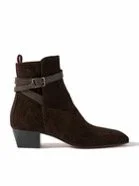 Christian Louboutin Rosalio Jodhpur Suede Leater Boots in 