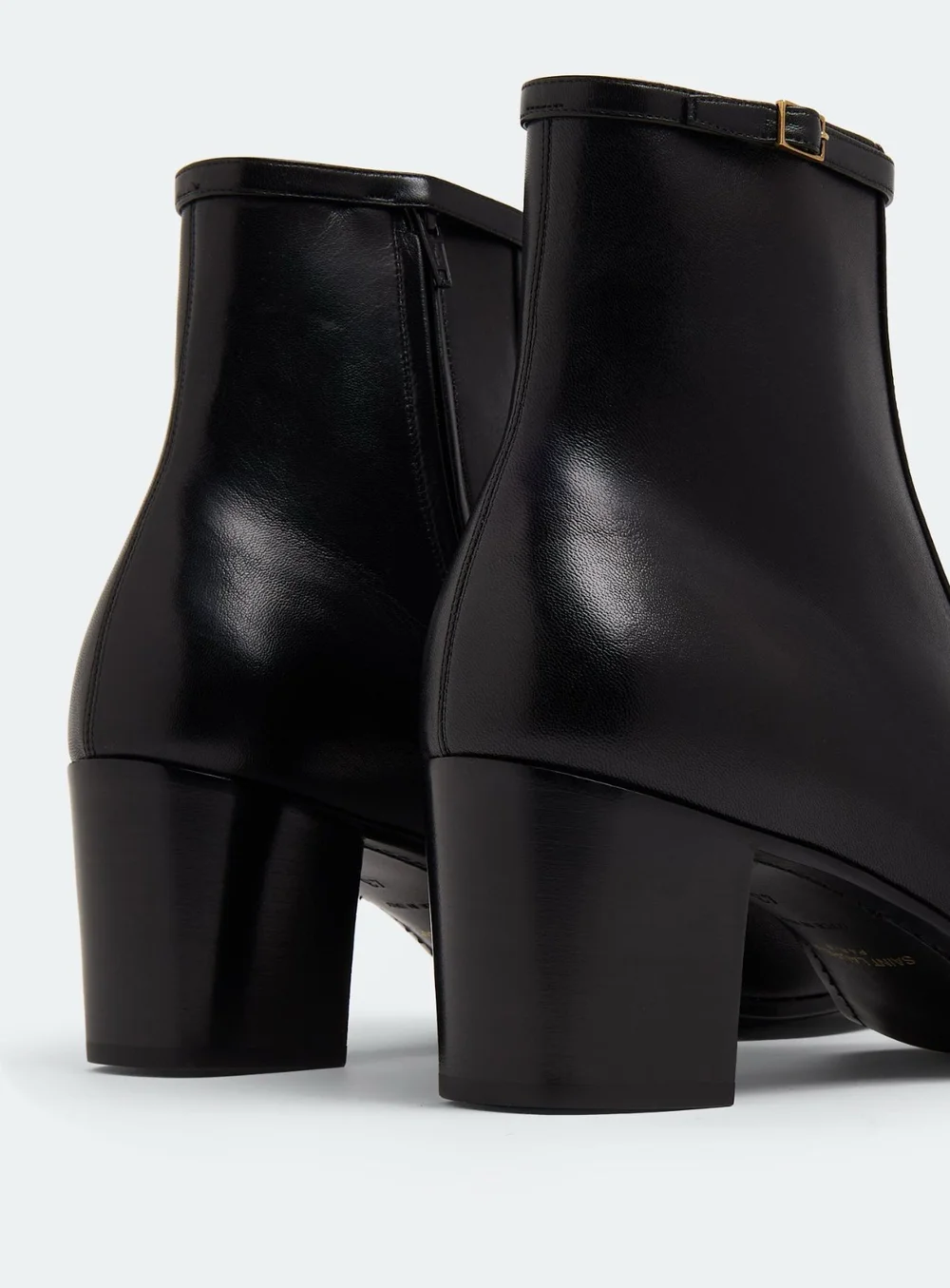 靴 Arsun zipped boots Saint Laurent Arsun Zipped Boots in shiny leather — CONSUMED