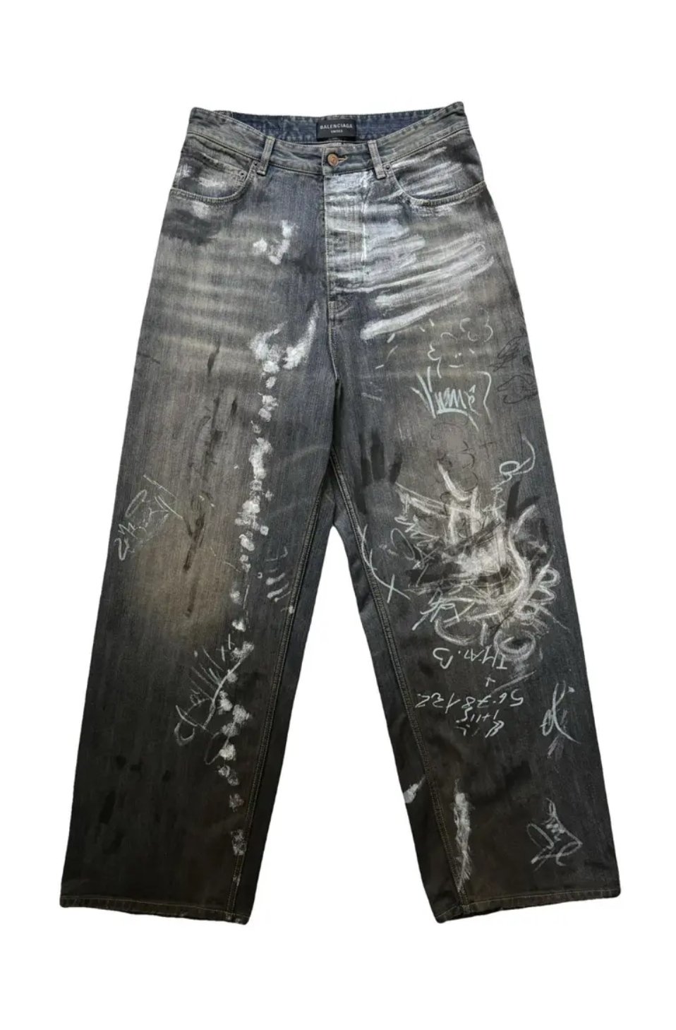 Balenciaga Baggy Denim Graffiti Jeans — CONSUMED