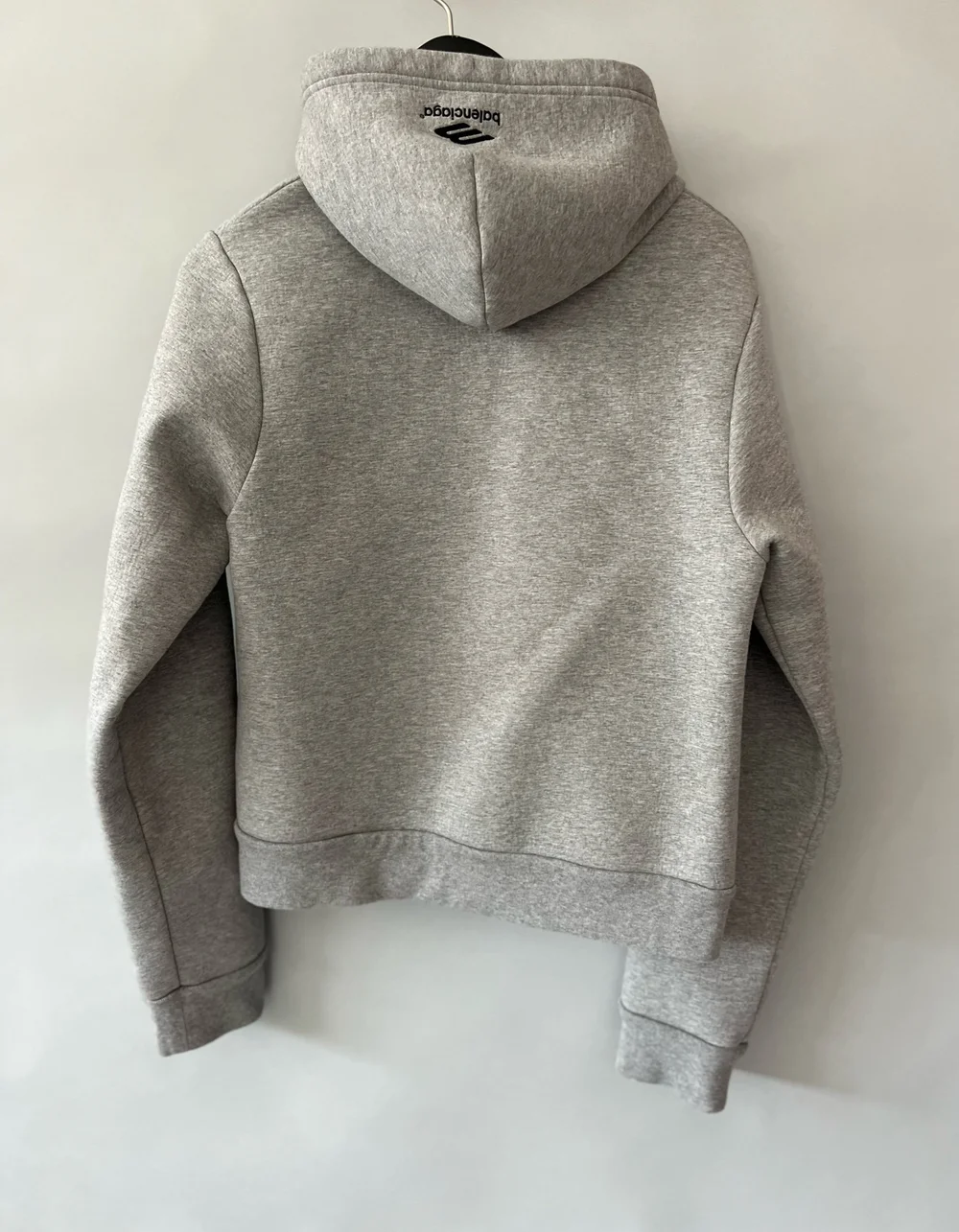Balenciaga Cropped Zip Hoodie in Grey — CONSUMED