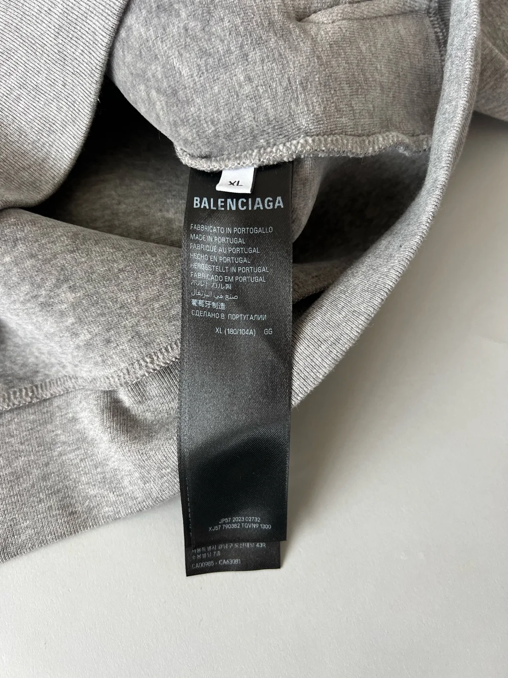 Balenciaga Cropped Zip Hoodie in Grey — CONSUMED