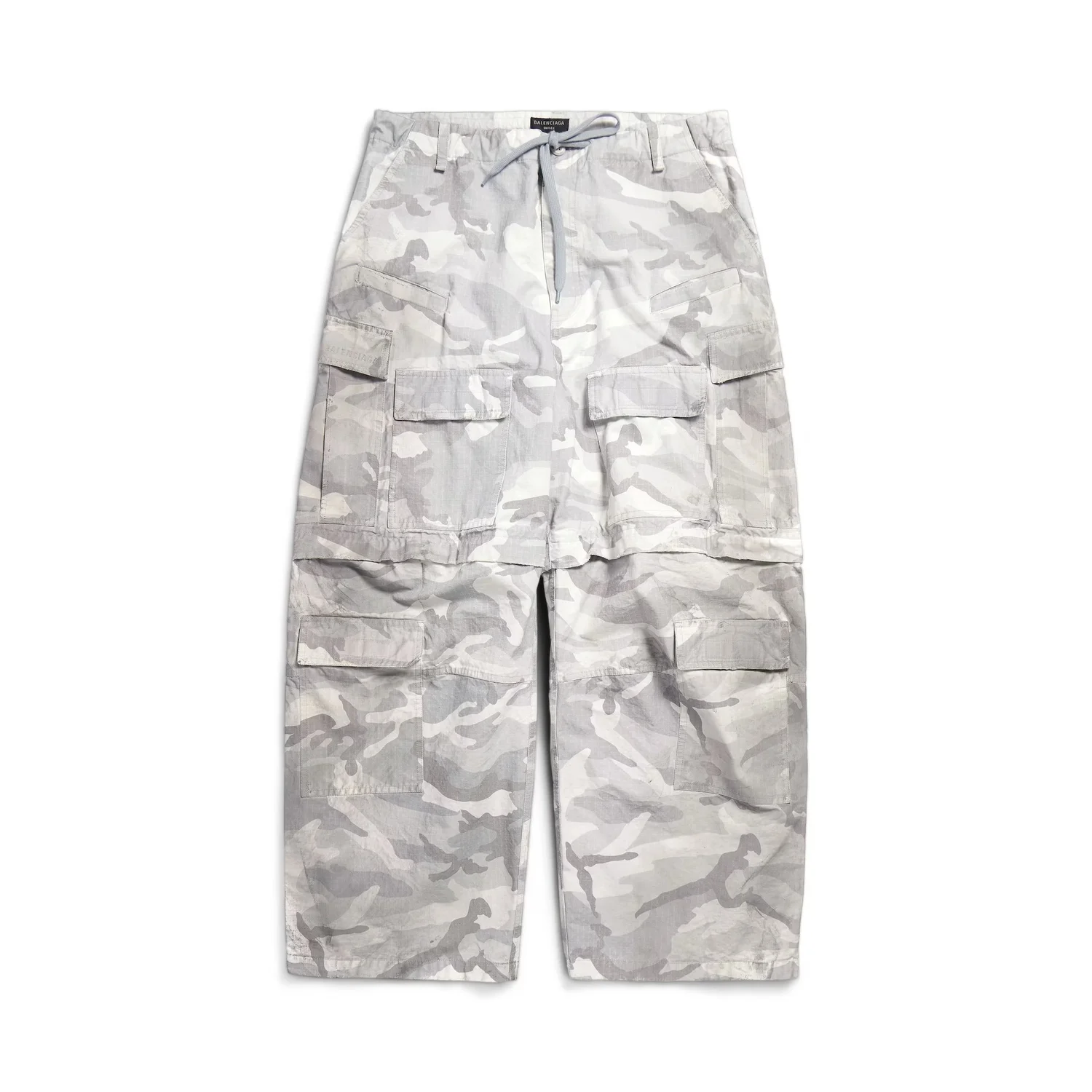 Balenciaga Large Cargo Camo Pants in Light Grey — CONSUMED