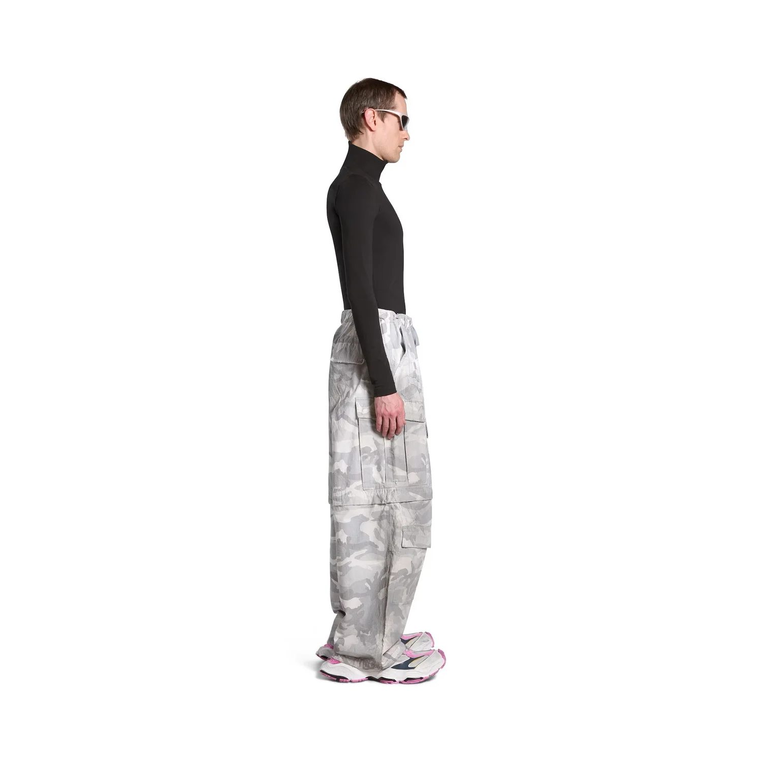 Balenciaga Large Cargo Camo Pants in Light Grey — CONSUMED