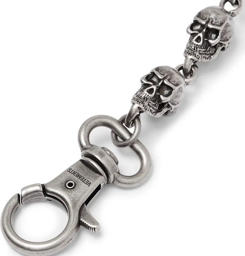 Vetements Skull Gunmetal Tone Wallet Chain — CONSUMED