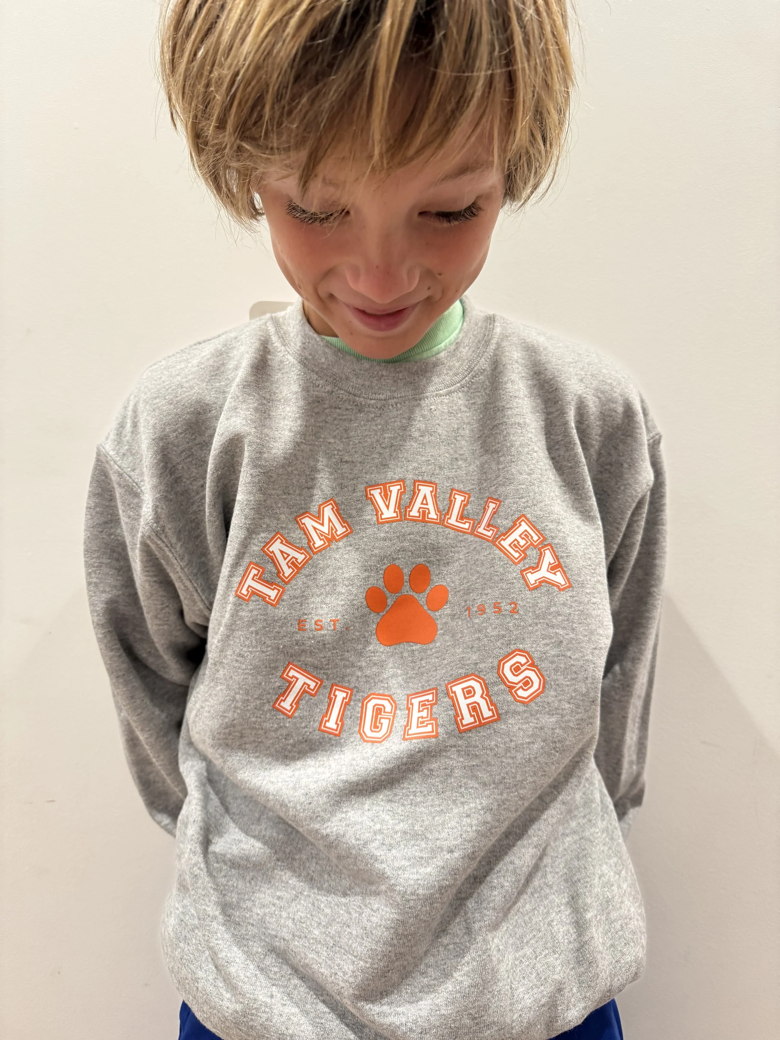 Varsity Logo Crewneck // Youth // Grey