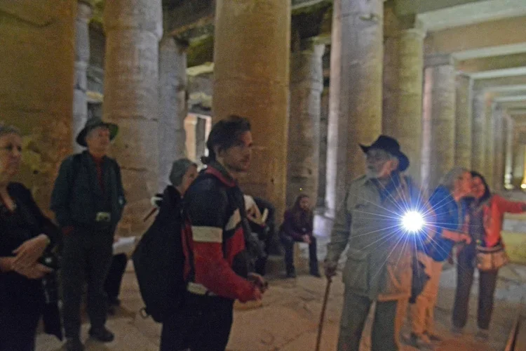 With John Anthony West in the Temple of Luxor 2015